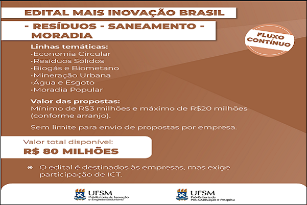 FINEP ACRESCENTA NOVO EDITAL DO PROGRAMA MAIS INOVAÇÃO BRASIL